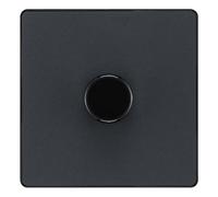 British General Single Wall Dimmer Switch Evolve PCDMG81B 2-Way Trailing-Edge 200W Matt Grey