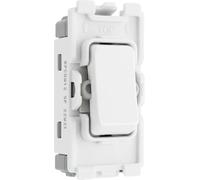 BG Evolve White RPCDW12 2 Way Single Pole Light Switch 20 Amp Grid Switch Module