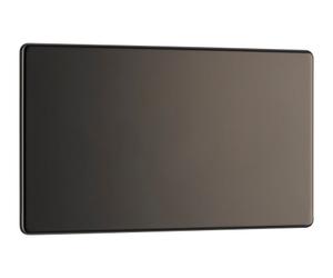 BG FBN95 Flatplate Screwless Double Blanking Plate - Black Nickel