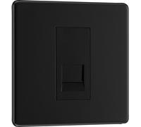 BG FFBBTS1 Flatplate Screwless Slave Telephone Socket - Matt Black