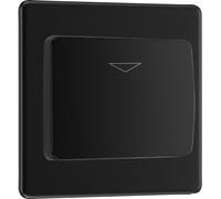 BG FFBKYCSB Flatplate Screwless Hotel Key Card Switch 16A - Black Insert - Matt Black