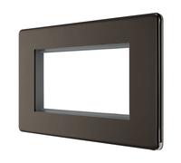 Screwless Flatplate Quadruple Rectangular Front Plate FBNEMR4-01