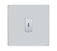 BG Flatplate Screwless Polished Chrome 2 Way Single Pole Secret Key Switch FPC12KY