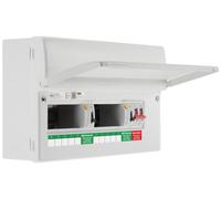 BG Fortress CF16D8810 16 Module 10 Way Unpopulated Dual RCD Consumer Unit with 100A Main Switch & 2x 80A Type A 30mA RCD