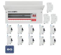 BG Fortress CF16MS13 16 Module 13 Way 100A Main Switch Consumer Unit with T2 SPD + 10 RCBOs & 3x CUA19 FREE Blanks
