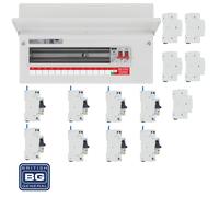 BG Fortress CF16MS13 16 Module 13 Way 100A Main Switch Consumer Unit with T2 SPD + 8 RCBOs & 5x CUA19 FREE Blanks