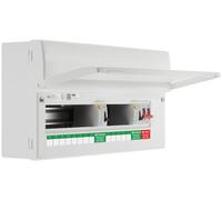 BG Fortress CF19D1113 19 Module 13 Way Unpopulated Dual RCD Consumer Unit with 100A Main Switch & 2x 100A Type A 30mA RCD