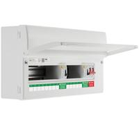 BG Fortress CF19D8813 19 Module 13 Way Unpopulated Dual RCD Consumer Unit with 100A Main Switch & 2x 80A Type A 30mA RCD