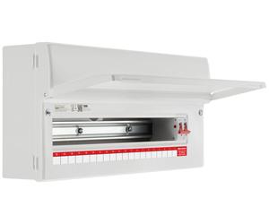 BG Fortress CF22M20 22 Module 20 Way Unpopulated Metal Consumer Unit with 100A Main Switch