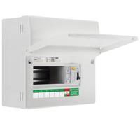 BG Fortress CF9R1S6 9 Module 6 Way Unpopulated RCD Incomer Consumer Unit with 1x 100A Type A 30mA RCD & 1x SPD