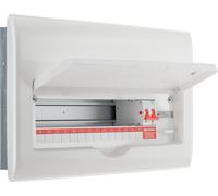 BG Fortress CFF16M14 16 Module 14 Way Unpopulated Fully Recessed Metal Consumer Unit with 100A Main Switch