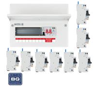 BG Fortress CFUSW08SPD 12 Module 8 Way 100A Main Switch Consumer Unit with T2 SPD + 8 RCBOs