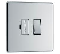 BG FPC50x5 Flatplate Screwless Switched Spur 13A - Polished Chrome (5 Pack)