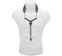 BG Leather Cord Zen Black Spreader for Saxophone Metal Snap Hook
