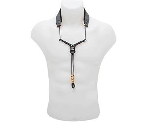 BG Leather Cord Zen Black Spreader for Saxophone Metal Snap Hook