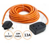 BG Masterplug 10M 13A 1 Gang Heavy Duty Outdoor Plug Socket Extension Lead Elec