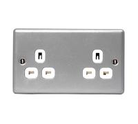 BG MC524 Metal Clad 13A 2G Unswitched Socket