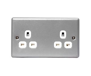 BG MC524 Metal Clad 13A 2G Unswitched Socket
