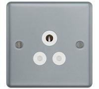 BG MC529 Metal Clad | 1 Gang 5A Unswitched Round Pin Socket
