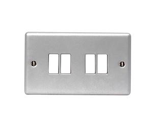 BG MC544 Metal Clad 20A 16AX 2 Way Quadruple Light Switch