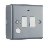 BG MC551F Metal Clad | 13A 2 Pole Flex Outlet Neon Switched Fused Connection Unit