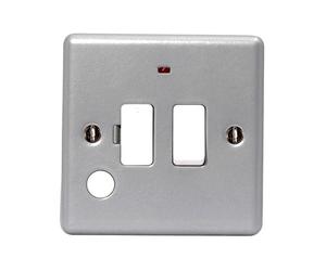 BG MC551F Metal Clad 13A Switched Fused Spur Unit +Neon+Flex Outlet