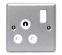 BG MC599 Metal Clad 15A Round Pin Unswitched Socket