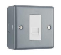 BG MC5BTS1 Metal Clad | 1 Gang Secondary Telephone Socket