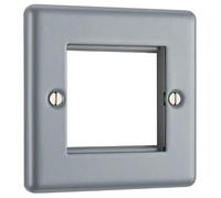 BG MC5EMS2 Metal Clad | 2 Module Square Euro Module Front Plate
