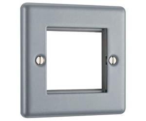 BG MC5EMS2 Metal Clad | 2 Module Square Euro Module Front Plate