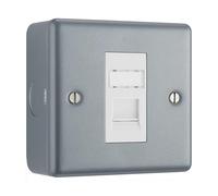 BG MC5RJ451 Metal Clad | 1 Gang RJ45 Ethernet Socket