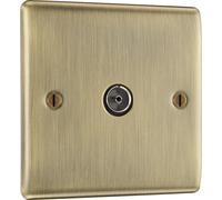 BG NAB60 Nexus Metal TV Aerial Socket - Antique Brass
