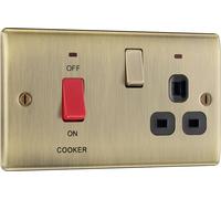 BG NAB70B Nexus Metal DP Cooker +Socket+Neon /Black - Antique Brass