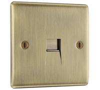 BG NABBTS1 Nexus Metal Slave Telephone Socket - Antique Brass