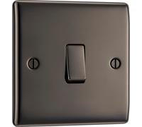BG NBN12 Nexus Metal 20A 16AX 2 Way Single Light Switch - Black Nickel