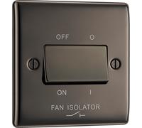 BG NBN15 Nexus Metal Fan Isolator Switch TP 10A - Black Nickel