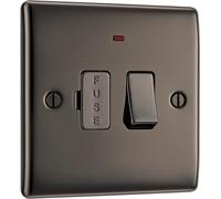 BG NBN52 Nexus Metal Switched Spur + Neon 13A - Black Nickel
