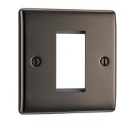 BG NBNEMS1 Nexus Metal Single Euro Module Faceplate - Black Nickel