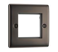 BG NBNEMS2 Nexus Metal Twin Euro Module Faceplate - Black Nickel