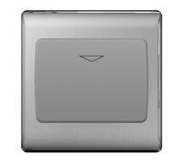 BG NBSKYCSG Nexus Metal Hotel Key Card Switch 16A - Grey Insert - Brushed Steel