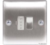 BG NEXUS 3xMasterplug NBS50 Metal Brushed Steel Switched Fused Connection Unit