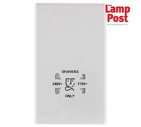 BG Nexus - Dual Voltage Shaver Socket - 115/240V - 820 - White Moulded