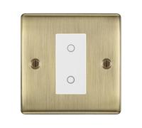 BG Nexus Antique Brass Single Secondary Touch Dimmer Switch - White Insert