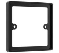BG Nexus Black 1 Gang Single 10mm Depth Spacer Frame Square Back Box Plate