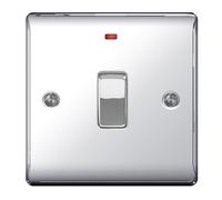 Bg 20A Rocker Raised Slim Control Switch With Led Indicator Gloss