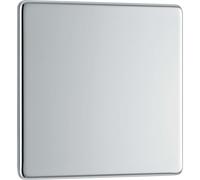BG-Nexus-Flat-Plate Screwless Flat Plate Single Socket Blanking Plate,Polished Chrome Finish