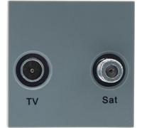 BG Nexus Grey EMTVSATG Diplexed TV/SAT TV Outlet Euro Module Satellite