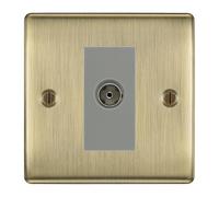 BG Nexus Metal Antique Brass Co-axial Socket NAB60G