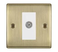 BG Nexus Metal Antique Brass Co-axial Socket NAB60W