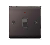 Nexus Metal Black Nickel Single Switch 20A With Power Indicator NBN31-01